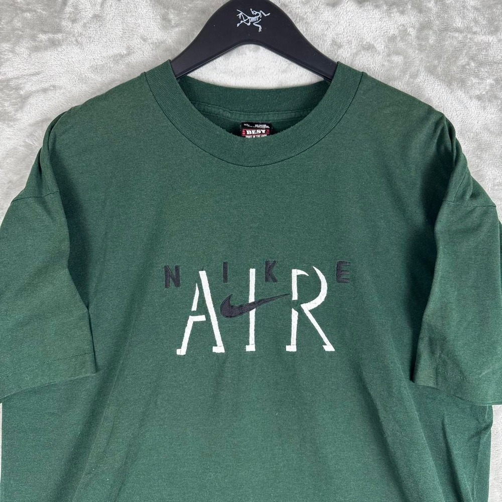 -90s Fruit of the loom Nike Air T-shirt Mens XL Utility preppy Casual Retro‎